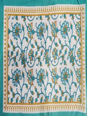 Runjhun Queen Size 100% Comfort Soft Cotton Rajasthani Jaipuri Traditional Double Bedsheets With 2 Pillow Covers 3