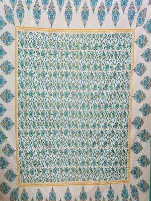 Runjhun Queen Size 100% Comfort Soft Cotton Rajasthani Jaipuri Traditional Double Bedsheets With 2 Pillow Covers 4