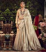 Champagne Lehenga Set With Dupatta