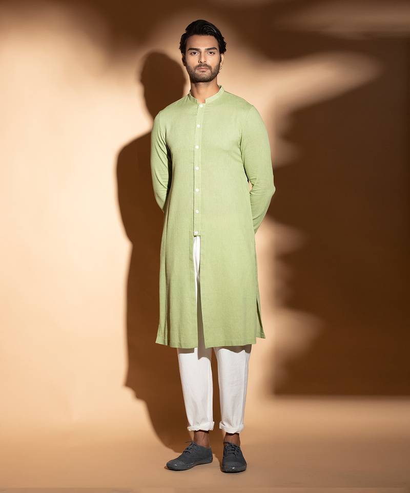 Lime Classic Silt Kurta 