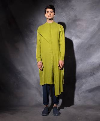 Yellow Draped Kurta  1