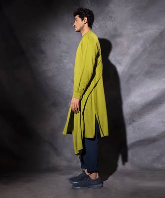 Yellow Draped Kurta  3