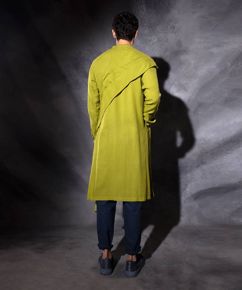 Yellow Draped Kurta 