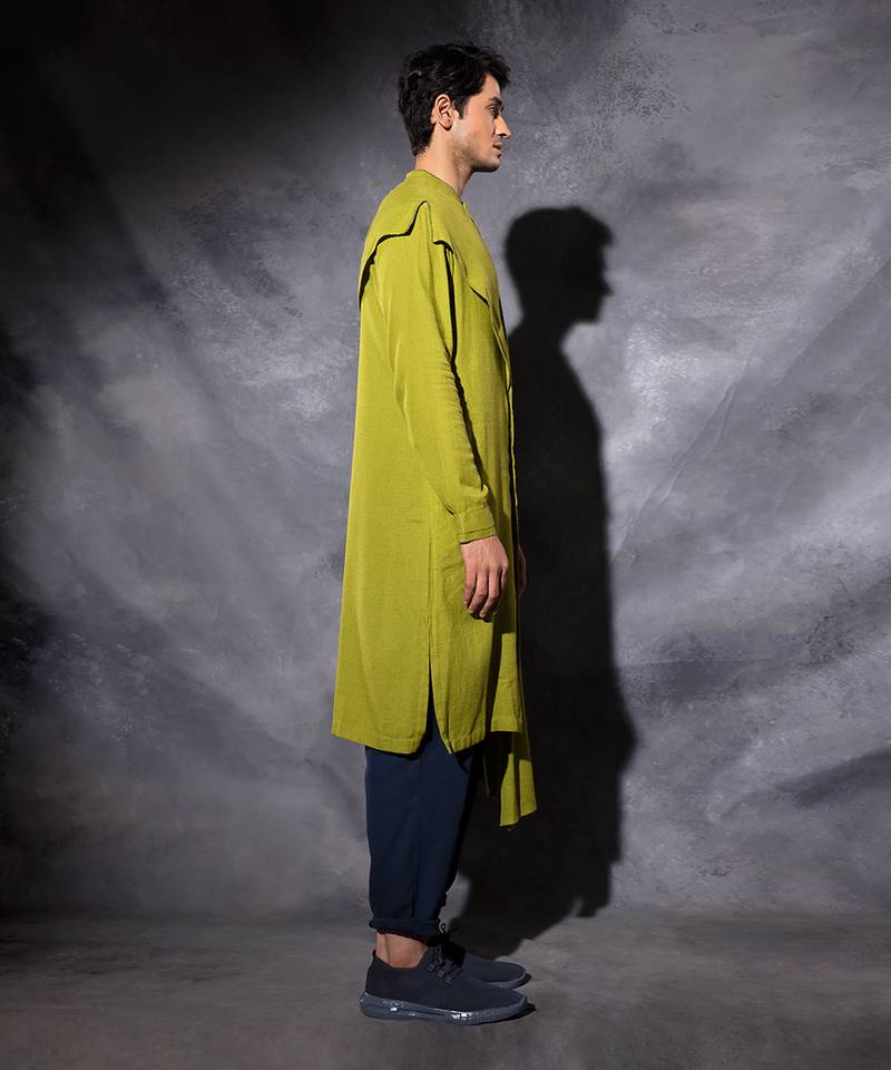 Yellow Draped Kurta 