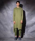 Green Zipper Kurta 