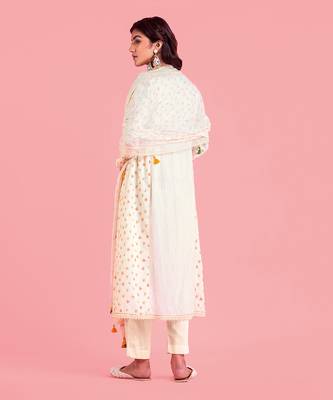Frozen Off White A-Line Kurta Set 4