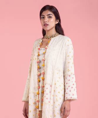Frozen Off White Patchwork Jacket 3