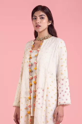 Frozen Off White Patchwork Jacket