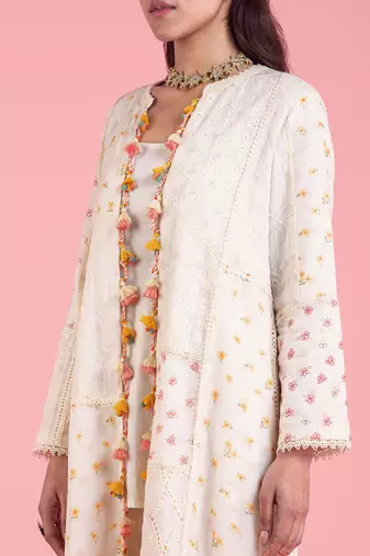 Frozen Off White Patchwork Jacket