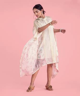 Frozen Off White Kaftan Dress 1