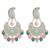 Traditional Paisely Enameled Stone and Pearl Chandbali Earring