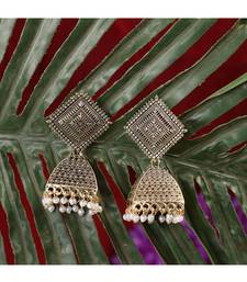 Antique Gold Plated Classic Jhumka Earring for Girls and Women