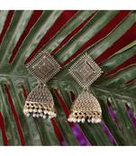 Antique Gold Plated Classic Jhumka Earring for Girls and Women