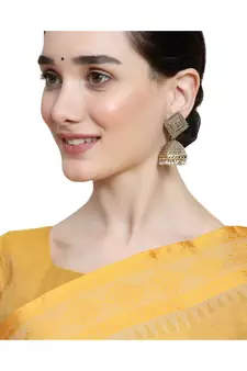 Antique Gold Plated Classic Jhumka Earring for Girls and Women