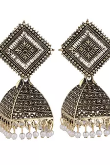 Antique Gold Plated Classic Jhumka Earring for Girls and Women