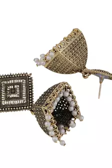 Antique Gold Plated Classic Jhumka Earring for Girls and Women