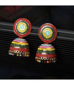 Enameled Multicolor Statement Jhumka Earring for Girls and Women