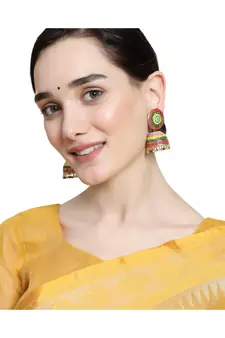 Enameled Multicolor Statement Jhumka Earring for Girls and Women