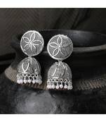 Classic Silver Plated Metallic Plated Jhumka Earring for Girls and Women
