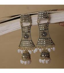 Antique Gold Dangle Drop Statement Jhumka Earring for Girls and Women