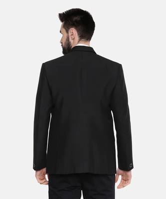 Black Printed Cotton Blazer 6