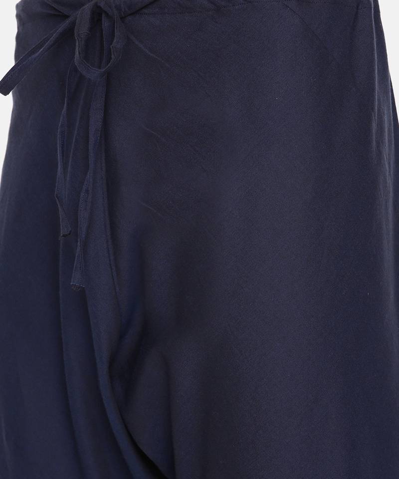 Blue Printed Silk Kurta Set