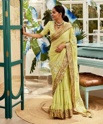 Green Saree 3