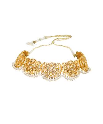 Lotus Lace Choker Necklace In White Enamel 1