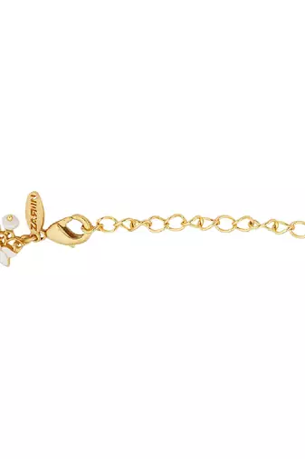 Lotus Silk Delicate Collar Necklace In White Enamel