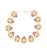 Poet's Delight Lotus Maatha Patti In Pink Enamel