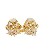 Glory Lotus Open Ring In White Enamel