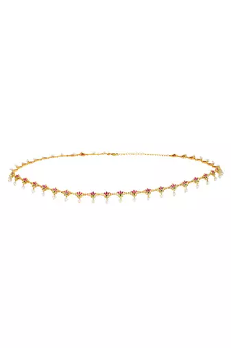 Threads Of Lotus Delicate Waistbelt In Pink Enamel
