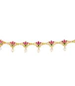 Threads Of Lotus Delicate Waistbelt In Pink Enamel