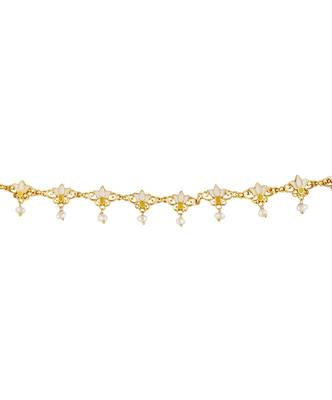 Threads Of Lotus Delicate Waistbelt In White Enamel 1