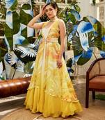 Yellow Gown With Belt