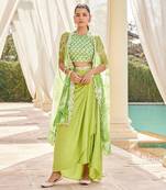 Green Top With Skirt