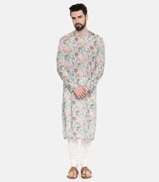 Green Printed Muslin Kurta Set