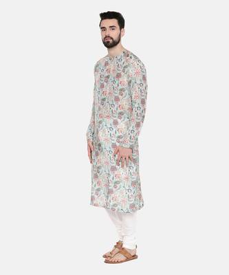 Green Printed Muslin Kurta Set 2