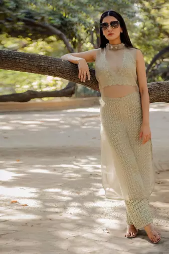 Olive Mesh Pant
