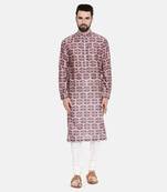 Silk Chanderi Printed Kurta Set