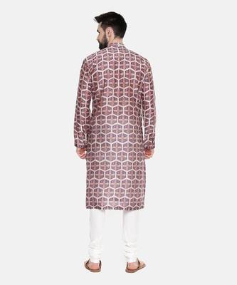 Silk Chanderi Printed Kurta Set 4