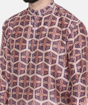 Silk Chanderi Printed Kurta Set 6