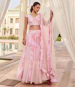 Pink Tulle Lehenga