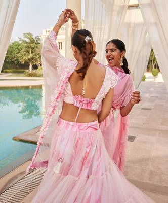Pink Tulle Lehenga 3