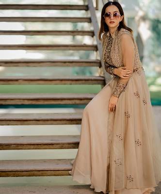 Olive Organza Lehenga With Jacket 2