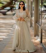 Silk Embroidered Lehenga With Cape