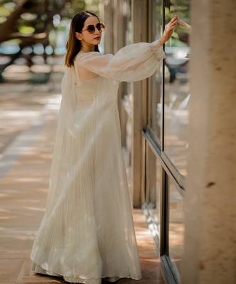 Silk Embroidered Lehenga With Cape 3