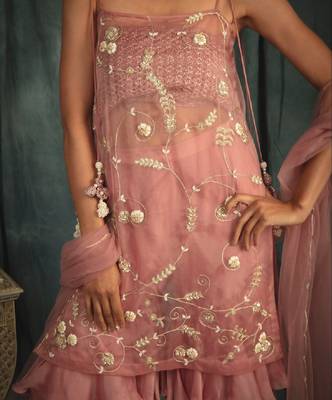 Pink Alice Sharara Set 4