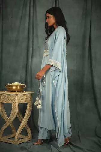 Blue Sophia Kaftan Set