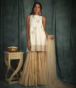 White Anahita Sharara Set